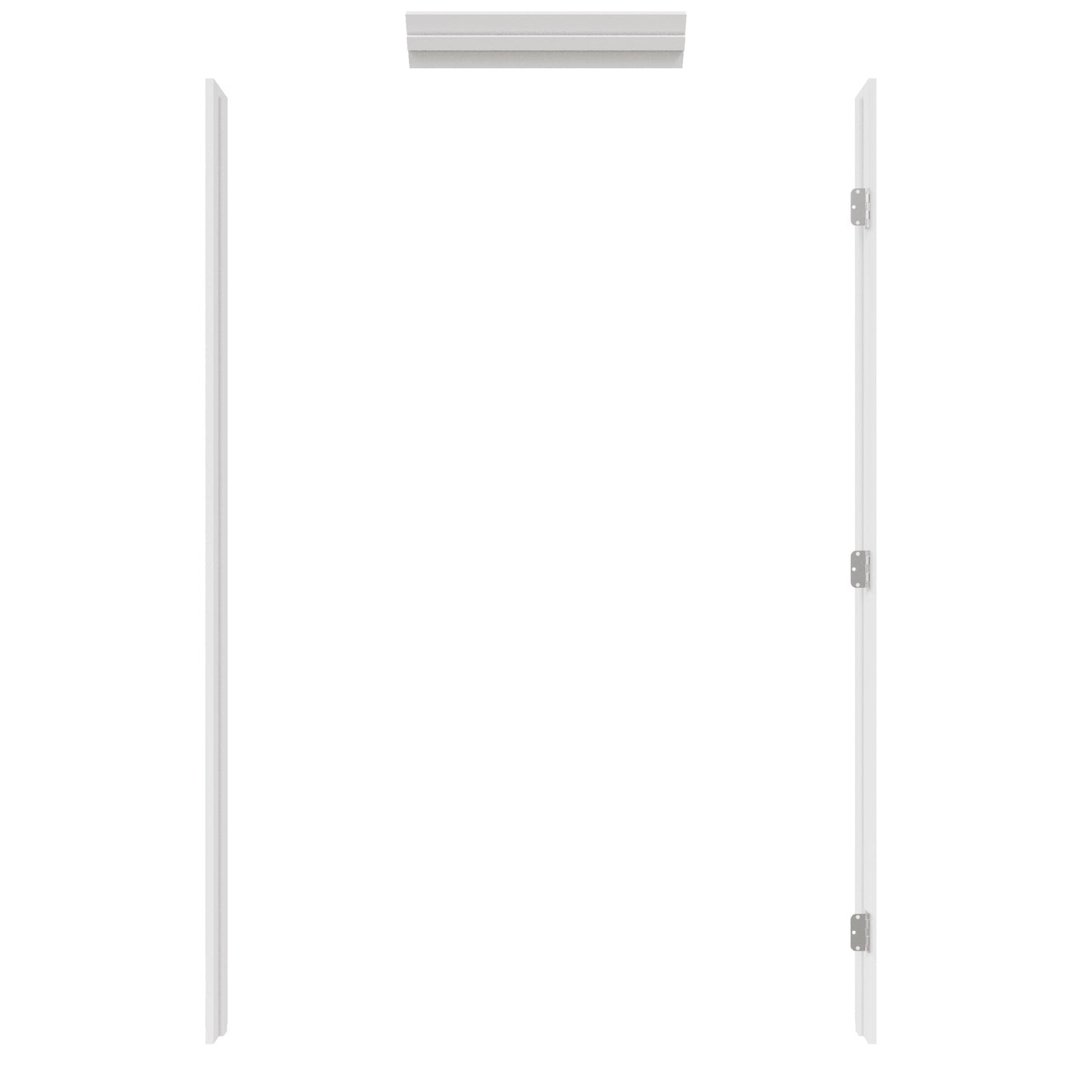 Prehung Jamb for 80" High Slabwith Silver Hardware - Right Handed (White)