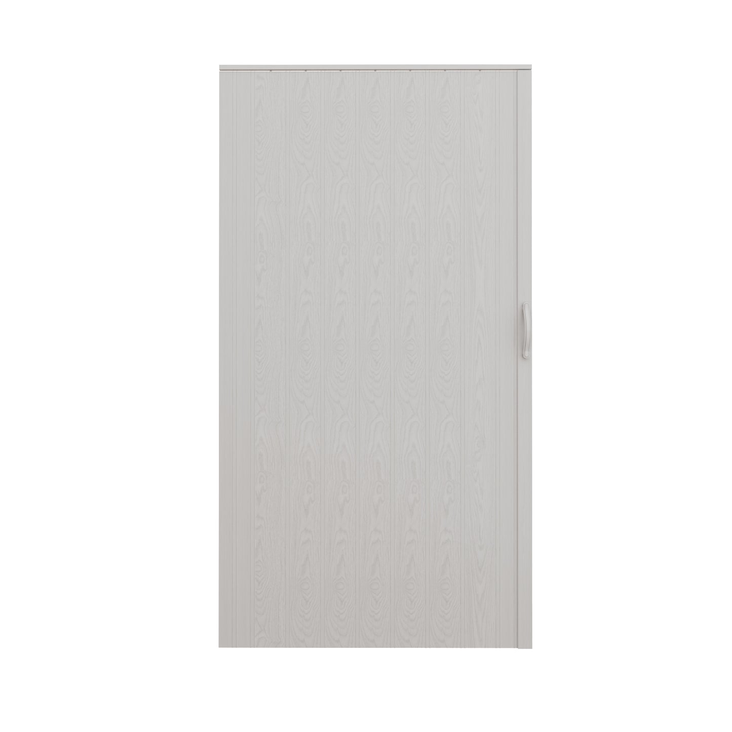 JUJUBON Single Layer White Accordion Doors 24"-36" x 80", with Roller & Handle & Complete Hardware, Interior Multifold Folding Doors for Closet & Pantry, Easy Installation