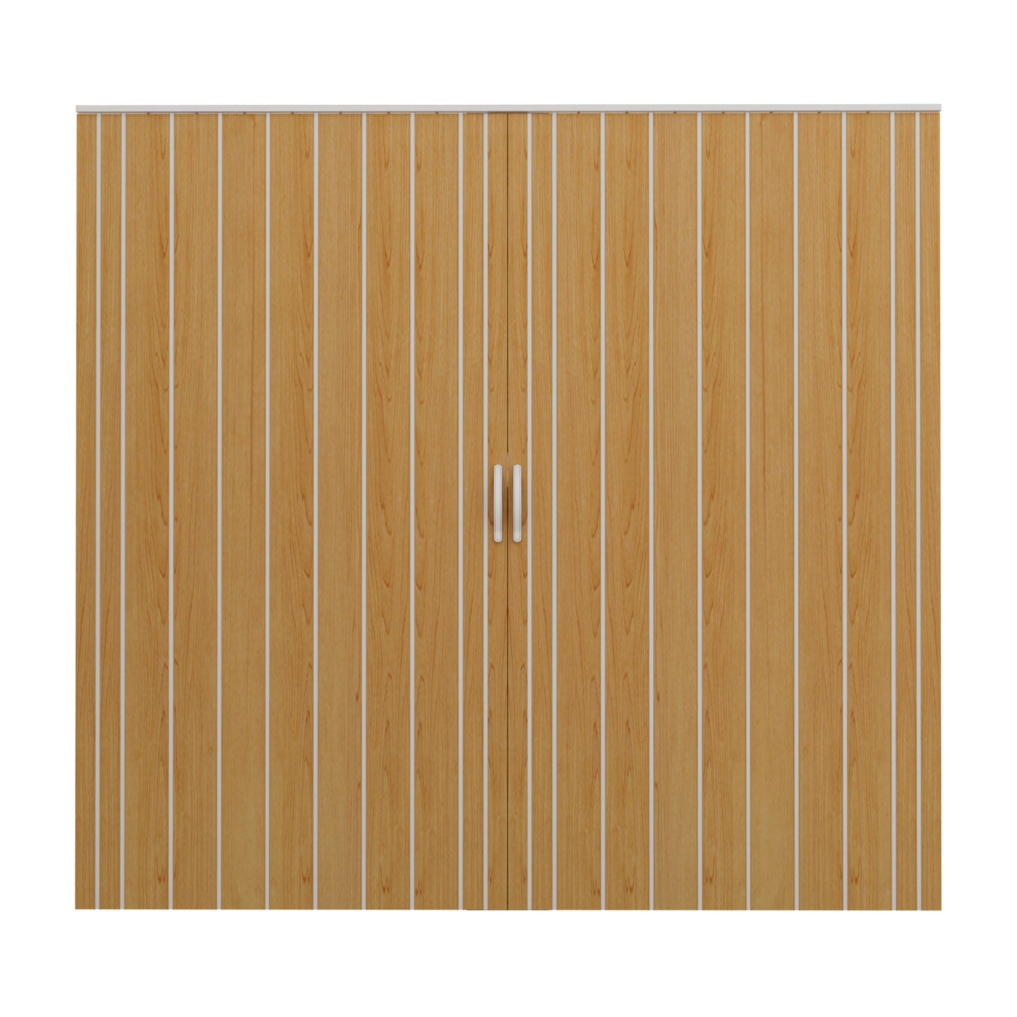 JUJUBON Enhanced Accordion Doors 24"-36" x 80", with Upgraded Roller & Handle & Complete Hardware, Interior Multifold Folding Doors for Closet & Pantry, Easy Installation - Oak, Double Layer