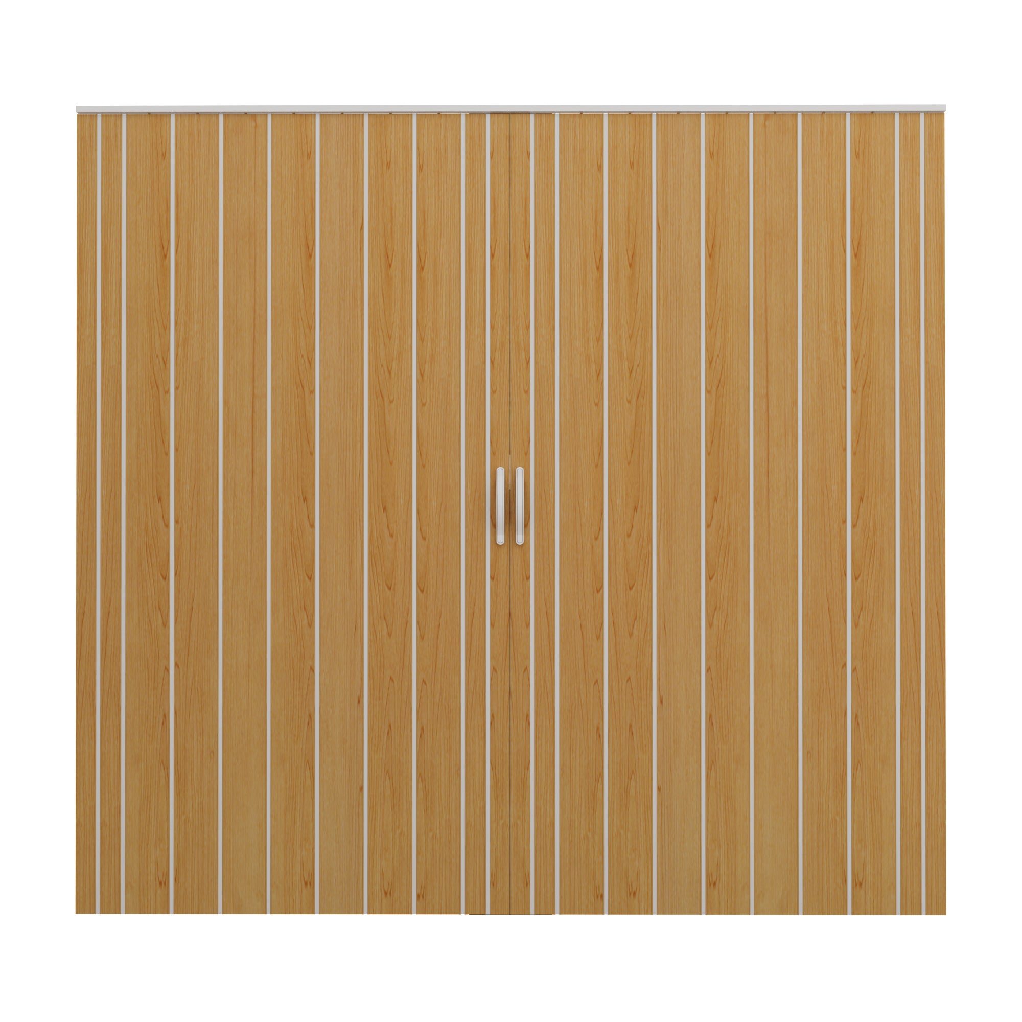 JUJUBON Enhanced Accordion Doors 24"-36" x 80", with Upgraded Roller & Handle & Complete Hardware, Interior Multifold Folding Doors for Closet & Pantry, Easy Installation - Oak, Double Layer
