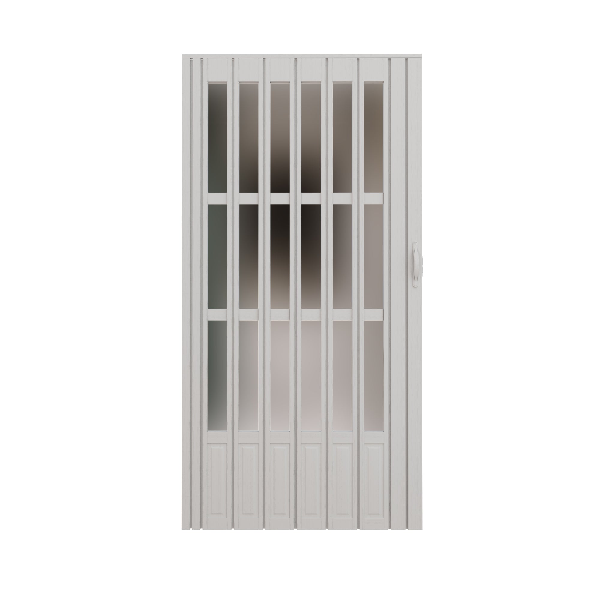 JUJUBON Enhanced Double-Layer Accordion Doors 24"-36" x 80", with Upgraded Roller & Handle & Complete Hardware, Interior Multifold Folding Doors for Closet & Pantry, Easy Installation
