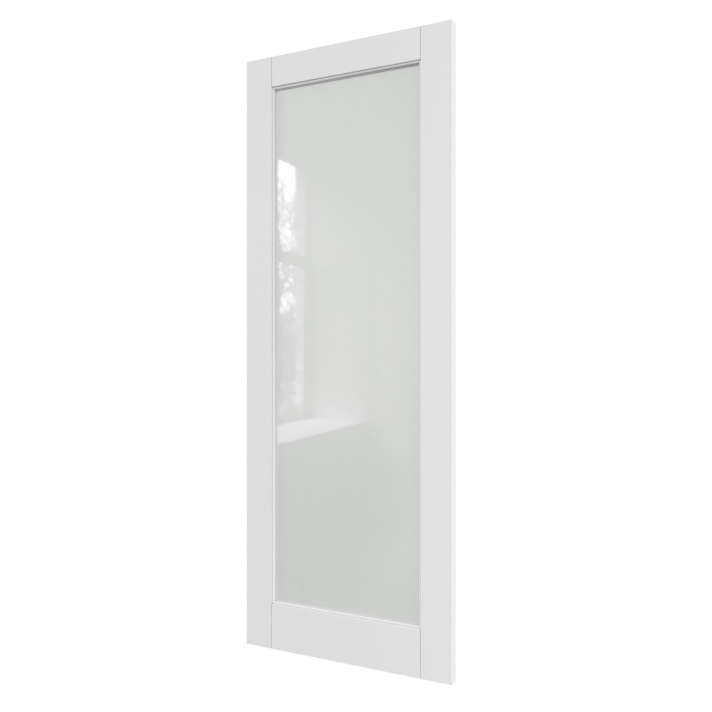 JUJUBON Slab Door, Frosted Glass Interior French Door Slab, Soild Core & Pre-Finished Single Panel for Pantry Bedroom Closet as Pocket, Bifold, Barn Doors, No Assembly Required-Shaker w/o Hardware