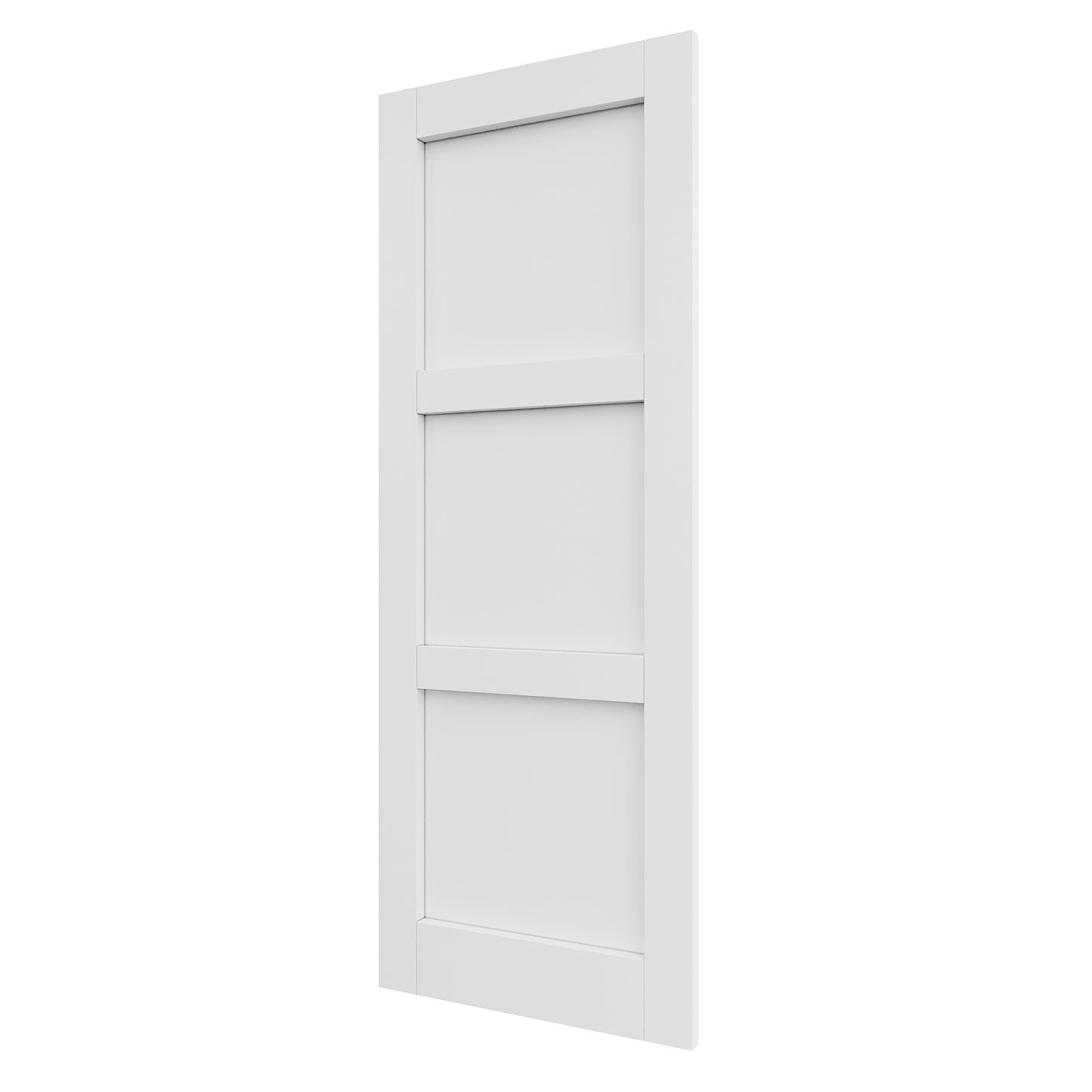 JUJUBON Slab Door, 3-Panel Pre-assembled Solid Core Interior French Door, Pre-Finished Paintable Single Panel for Utility Room Pantry Closet as Prehung, Pocket, Bifold Barn Doors-Shaker w/o Hardware