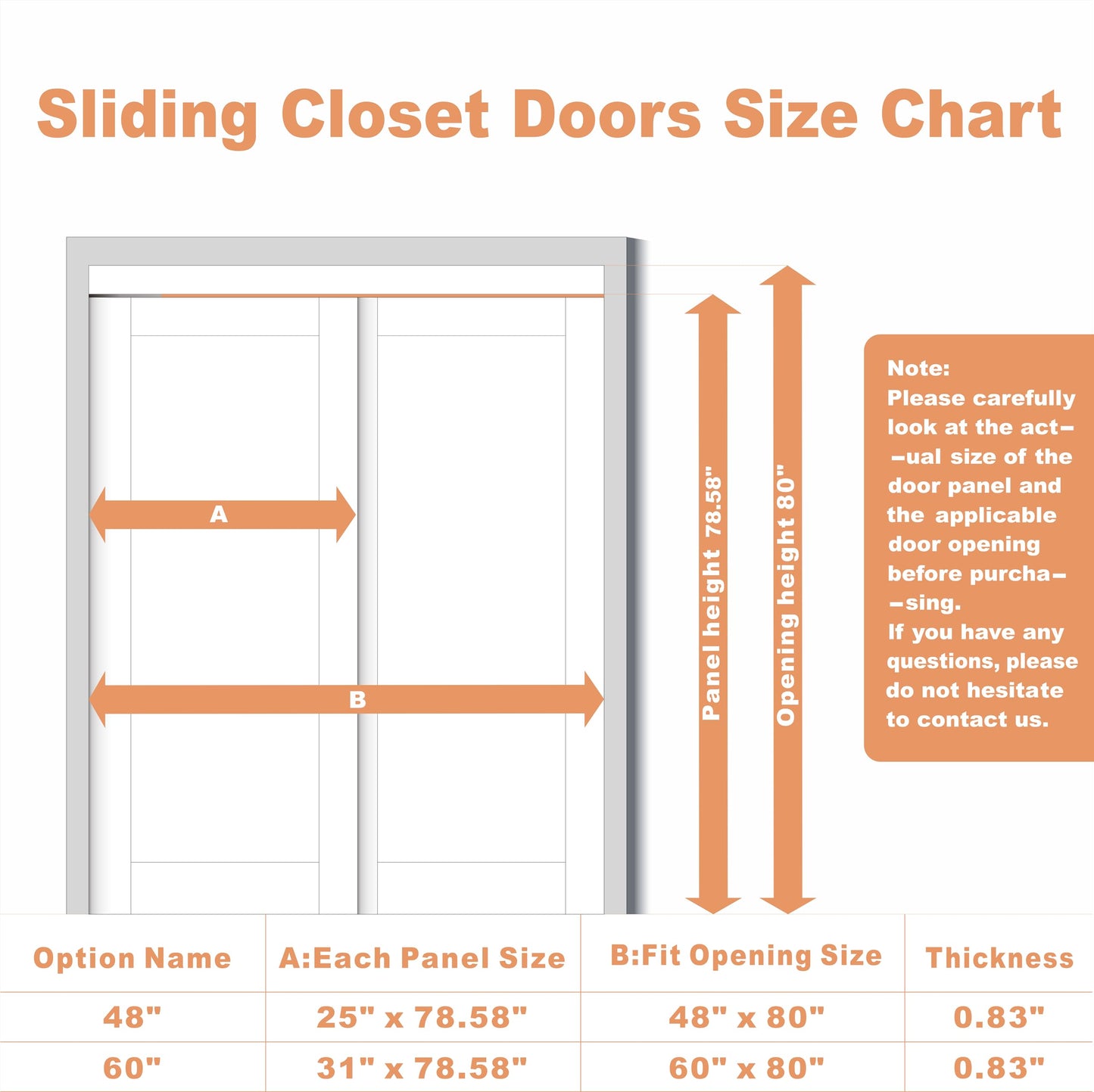Mirrored Sliding Closet Door Interior Doors with Hardware Kit & Floor Guide, Preassembled One Side Mirror Door Pre-Drilled Easy Install