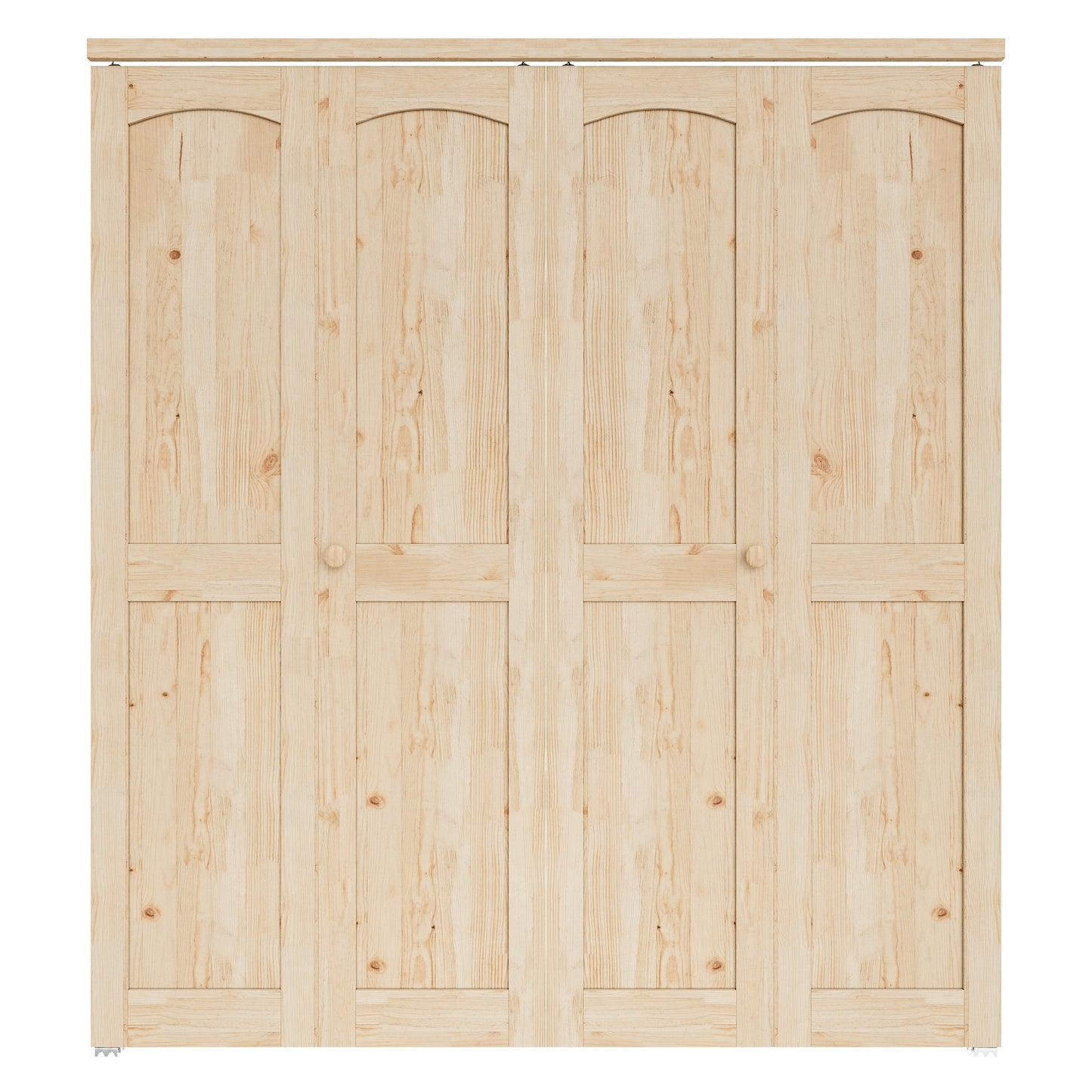 JUJUBON Solid Bifold Closet Door, Pine Wood Interior Door Slab with Bi-Fold Hardware, Folding Door Interior with Hardware, Fascia & Knob, Unfnished Smooth Surface
