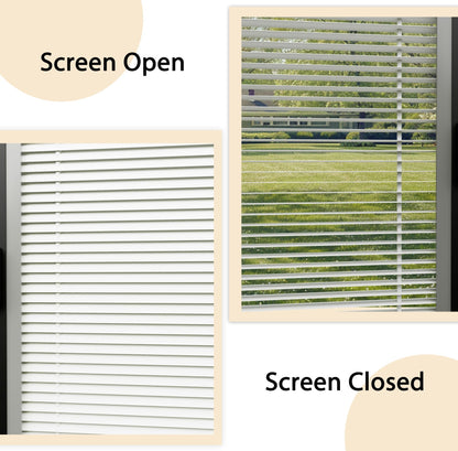 Jujubon Black 4 Panel Center Opening Outswing Double Louver Aluminum Folding Patio Door