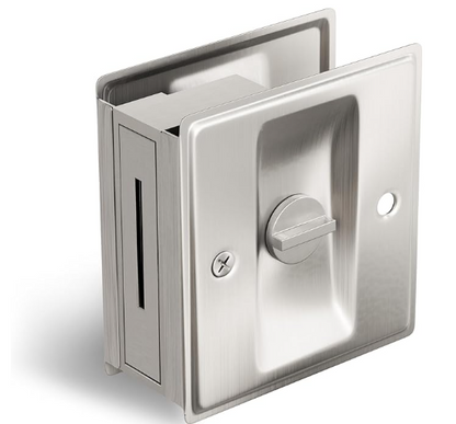 Jujubon Pocket Door Lock (Black/Nickel)