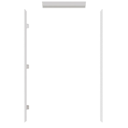 Prehung Jamb for 80" High Slab, Silver Hardware - Left Handed (White)