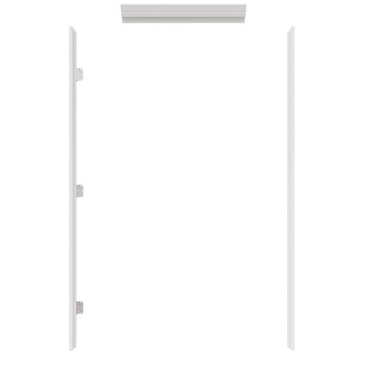Prehung Jamb for 80" High Slab, Silver Hardware - Left Handed (White)