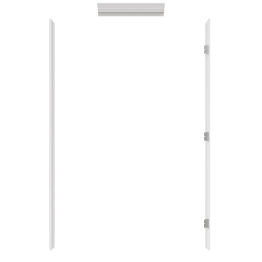 Prehung Jamb for 80" High Slabwith Silver Hardware - Right Handed (White)