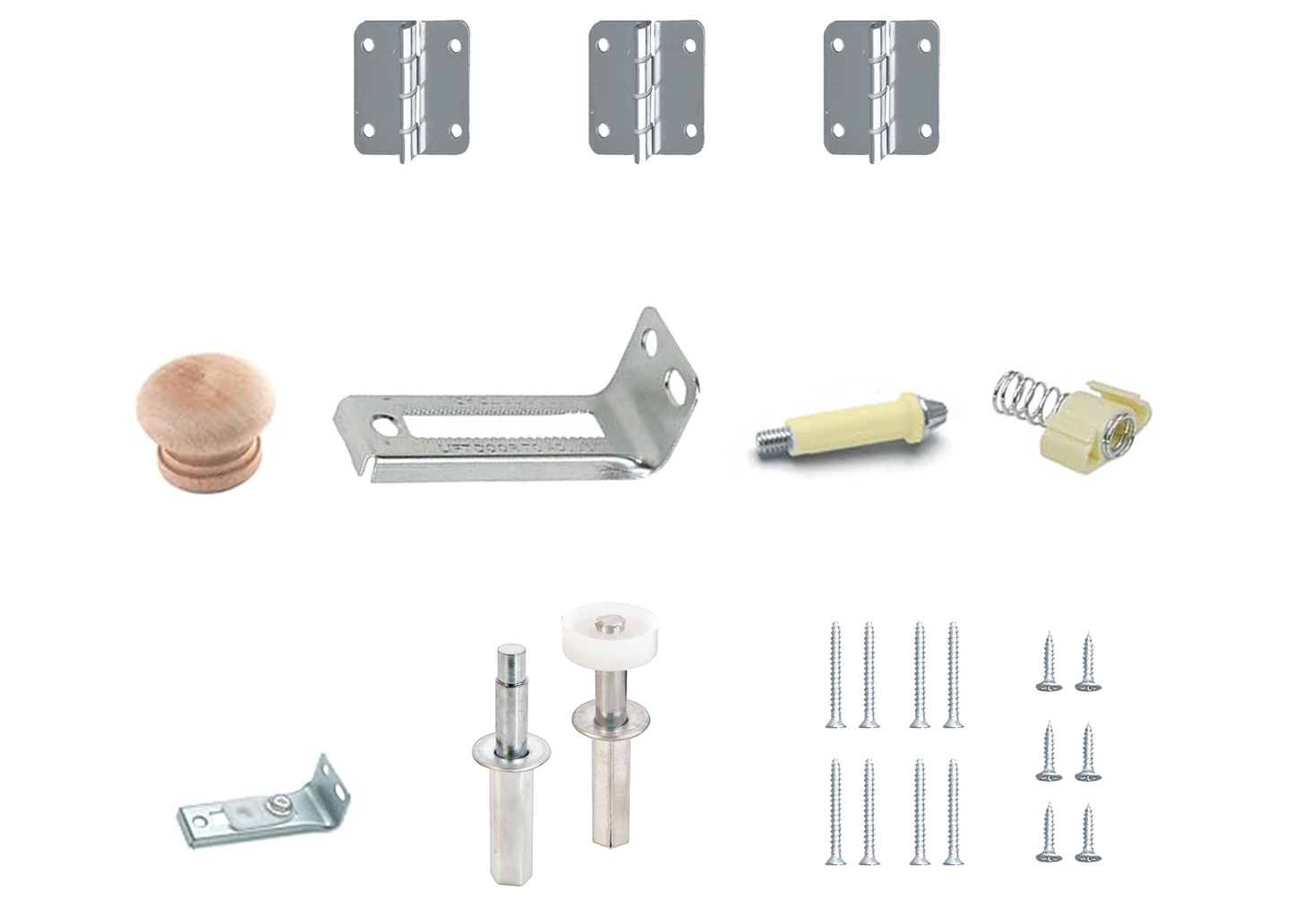 【Upgraded version】Jujubon Bi-fold Door Hardware without Track & Fascia