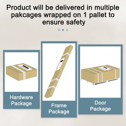Jujubon 4 Panel Center Opening Outswing Double Tempered Glass White Aluminum Folding Patio Door