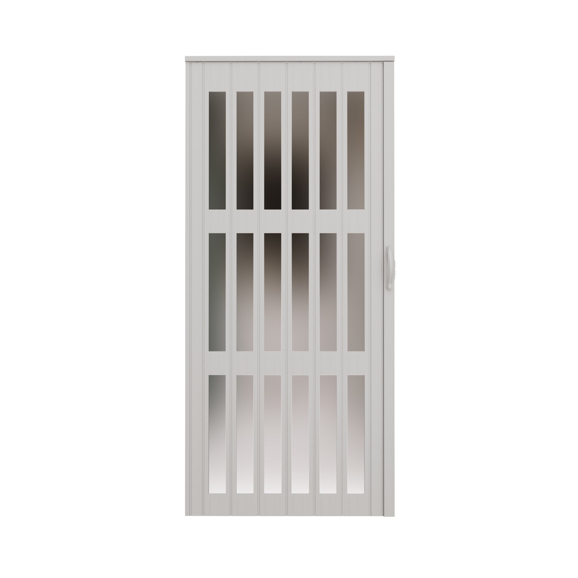 JUJUBON Enhanced Double-Layer Accordion Doors 24"-36" x 80", with Upgraded Roller & Handle & Complete Hardware, Interior Multifold Folding Doors for Closet & Doorway - Easy Installation