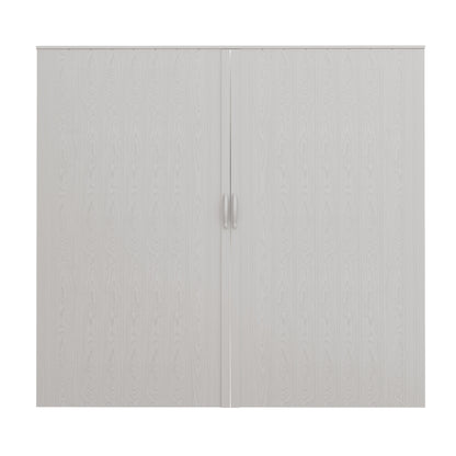 JUJUBON Single Layer White Accordion Doors 24"-36" x 80", with Roller & Handle & Complete Hardware, Interior Multifold Folding Doors for Closet & Pantry, Easy Installation
