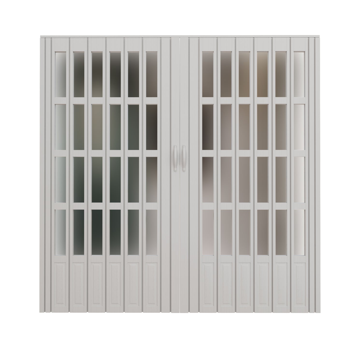 JUJUBON Enhanced Double-Layer Accordion Doors 24"-36" x 80", with Upgraded Roller & Handle & Complete Hardware, Interior Multifold Folding Doors for Closet & Pantry, Easy Installation