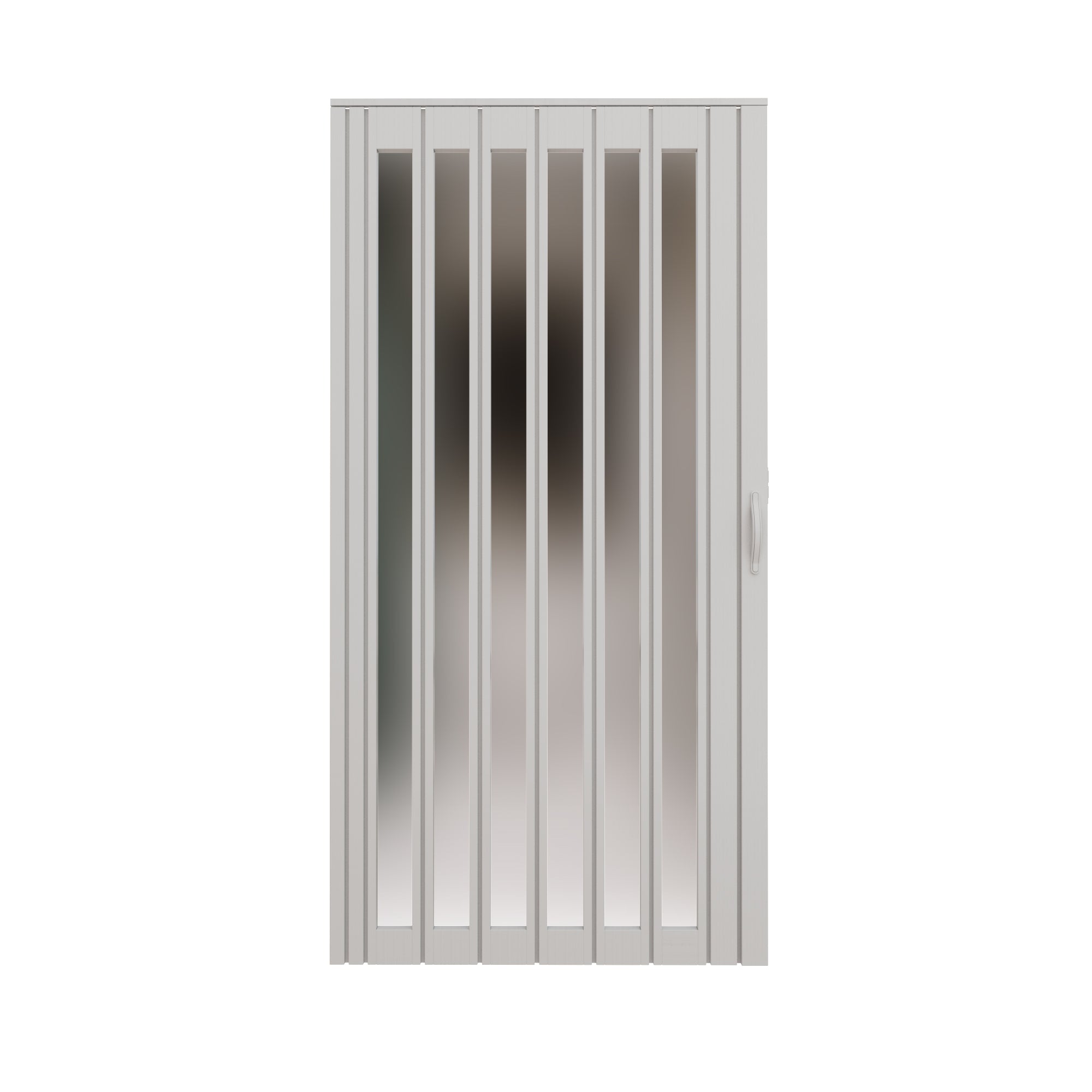 JUJUBON Enhanced Double-Layer Accordion Doors 24"-36" x 80", with Upgraded Roller & Handle & Complete Hardware, Interior Multifold Folding Doors for Closet & Pantry, Easy Installation