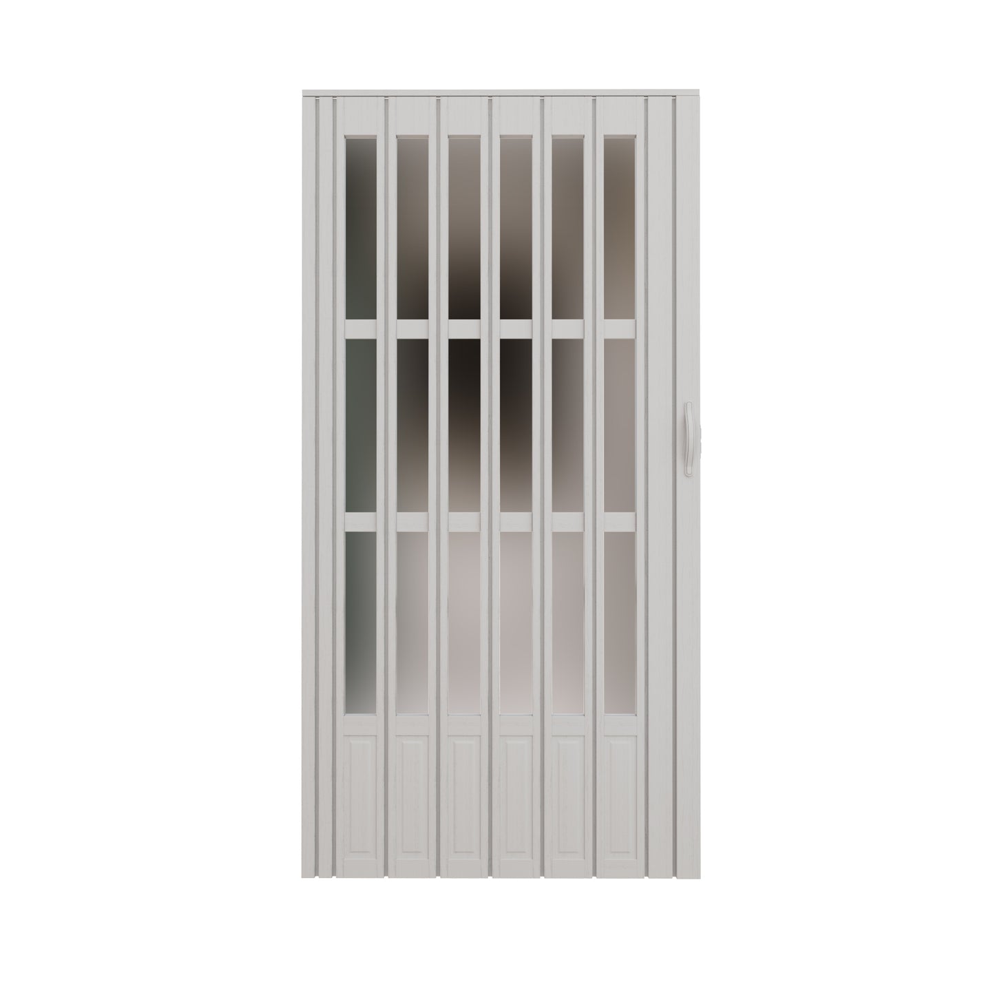 JUJUBON Enhanced Double-Layer Accordion Doors 24"-36" x 80", with Upgraded Roller & Handle & Complete Hardware, Interior Multifold Folding Doors for Closet & Pantry, Easy Installation