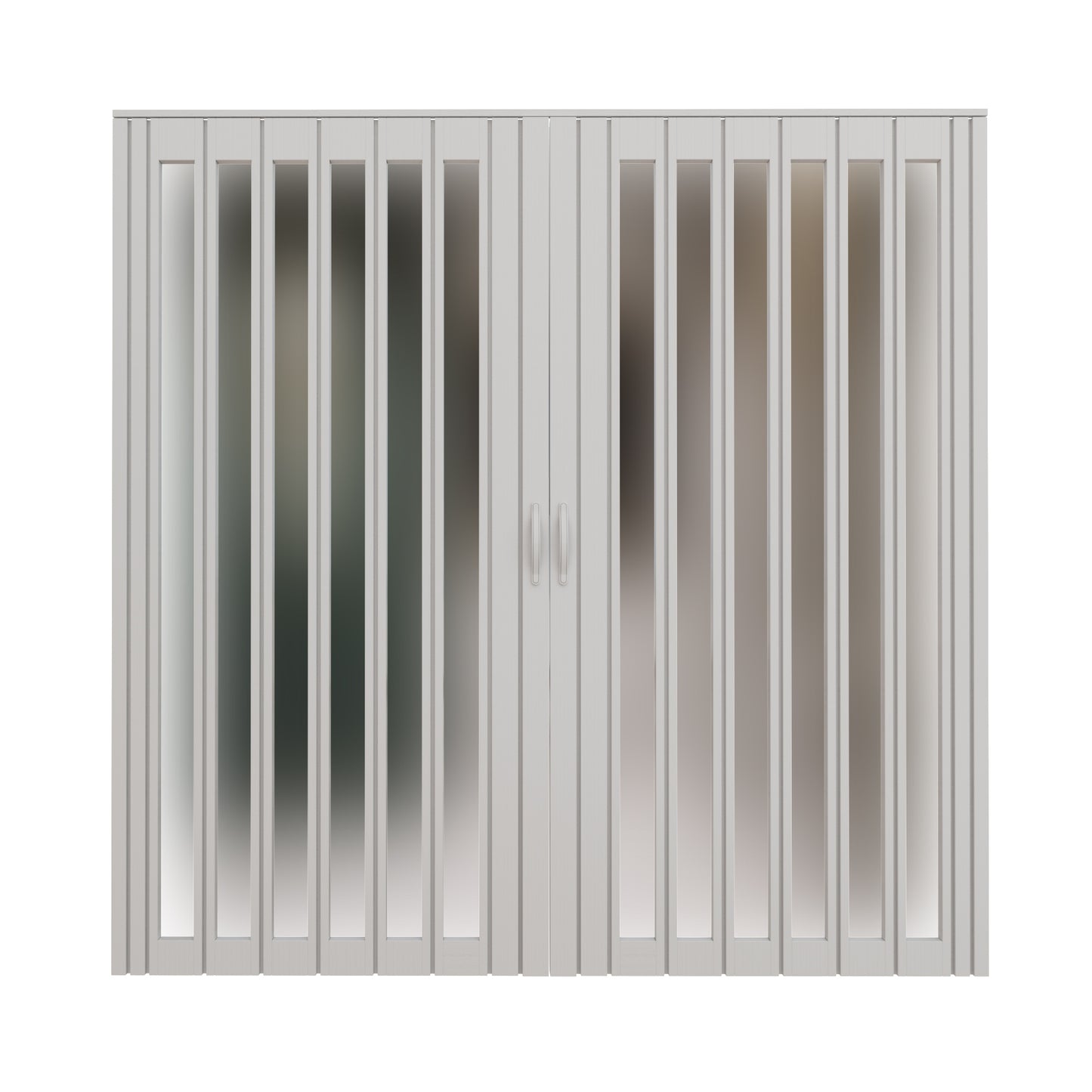 JUJUBON Enhanced Double-Layer Accordion Doors 24"-36" x 80", with Upgraded Roller & Handle & Complete Hardware, Interior Multifold Folding Doors for Closet & Pantry, Easy Installation