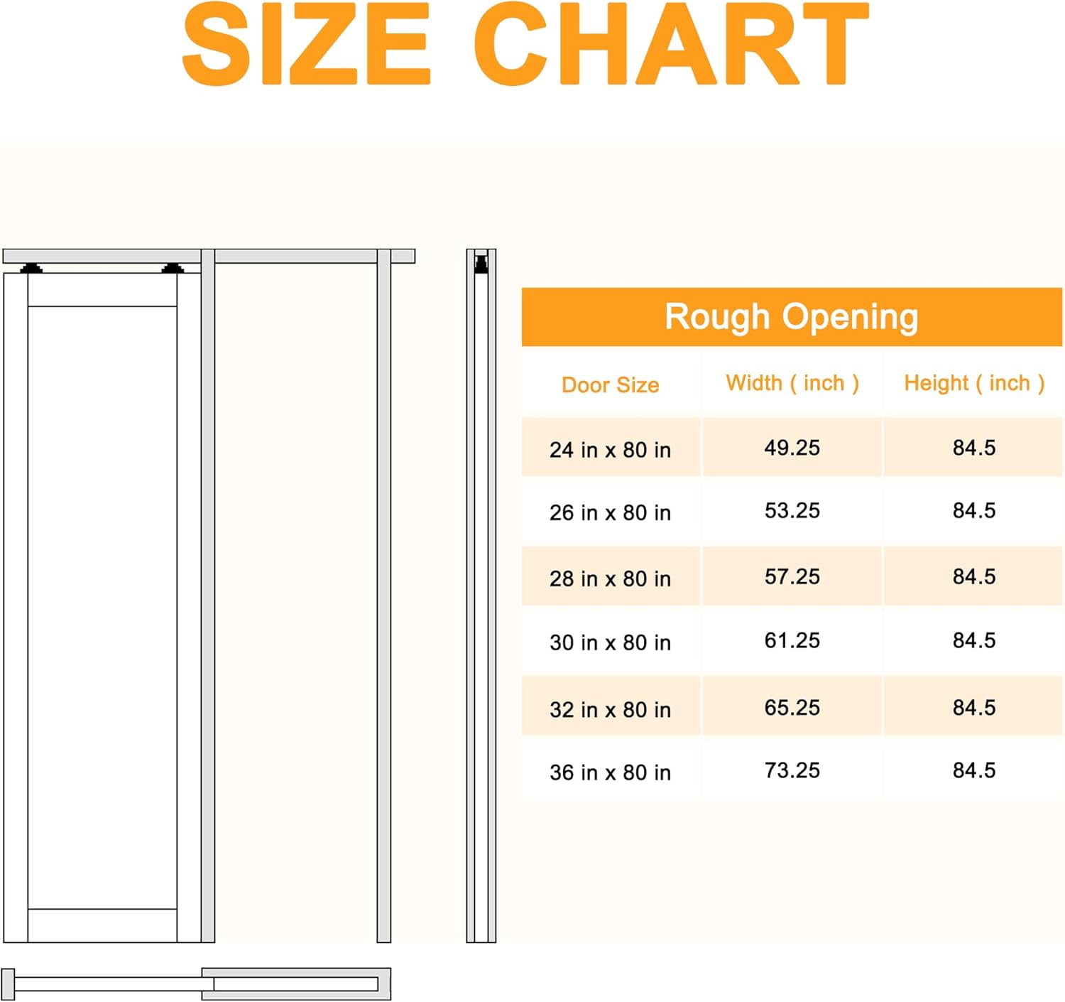 JUJUBON Soft-Close Sliding Pocket Doors, 5 Panel Tempered Frosted Glass&Pine Wood Door Slab with Hardware Kit&Pocket Door Frame, Interior Sliding Doors for 2x4 Stud, Unfinished