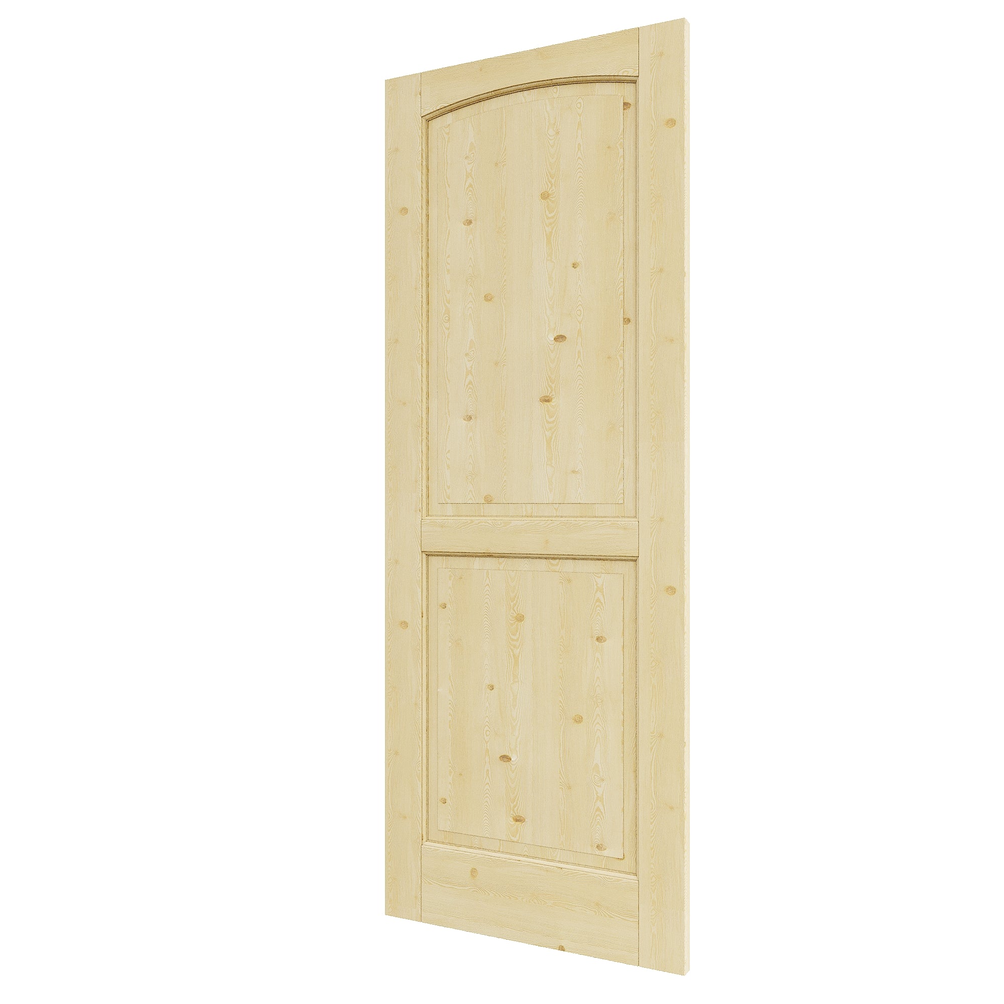 JUJUBON Pine Wood Slab Door, 2-Panel Solid Core Interior French Door, Pre-Finished Paintable Single Panel for Utility Room Pantry Closet as Prehung, Pocket, Bifold Barn Doors-Shaker w/o Hardware
