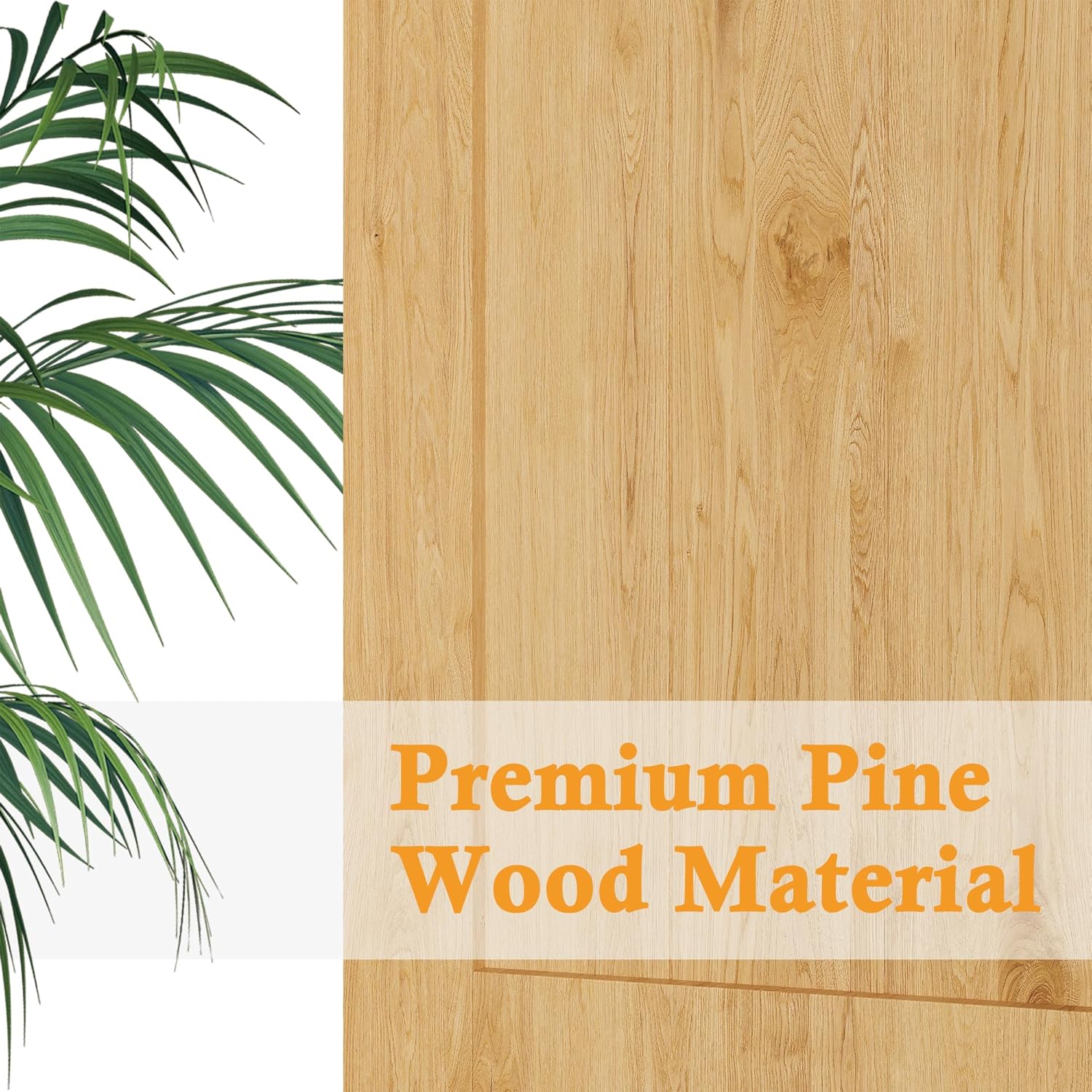 JUJUBON Pine Wood Slab Door, 6-Panel Solid Core Interior French Door, Pre-Finished Paintable Single Panel for Utility Room Pantry Closet as Prehung, Pocket, Bifold Barn Doors-Shaker w/o Hardware