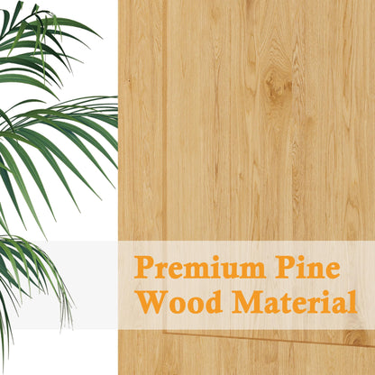 Paintable Sliding Closet Door, 3-Lite Frosted Glass Door with Hardware Kit & Matching Fascia, Bypass Interior Door, Solid Core Pine Wood & Paintable, Unfinished, Easy to Install, Pine Wood