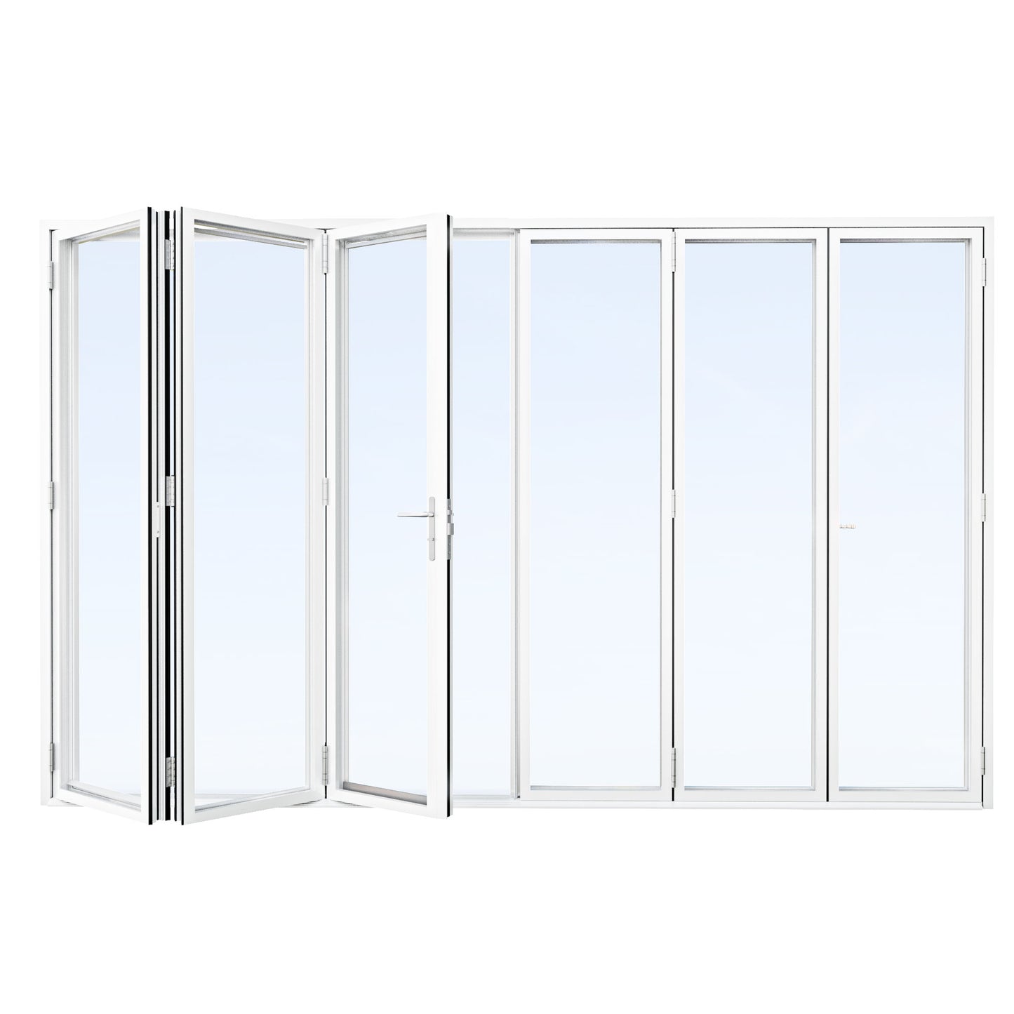 JUJUBON 6 Panel Exterior Folding Patio Door