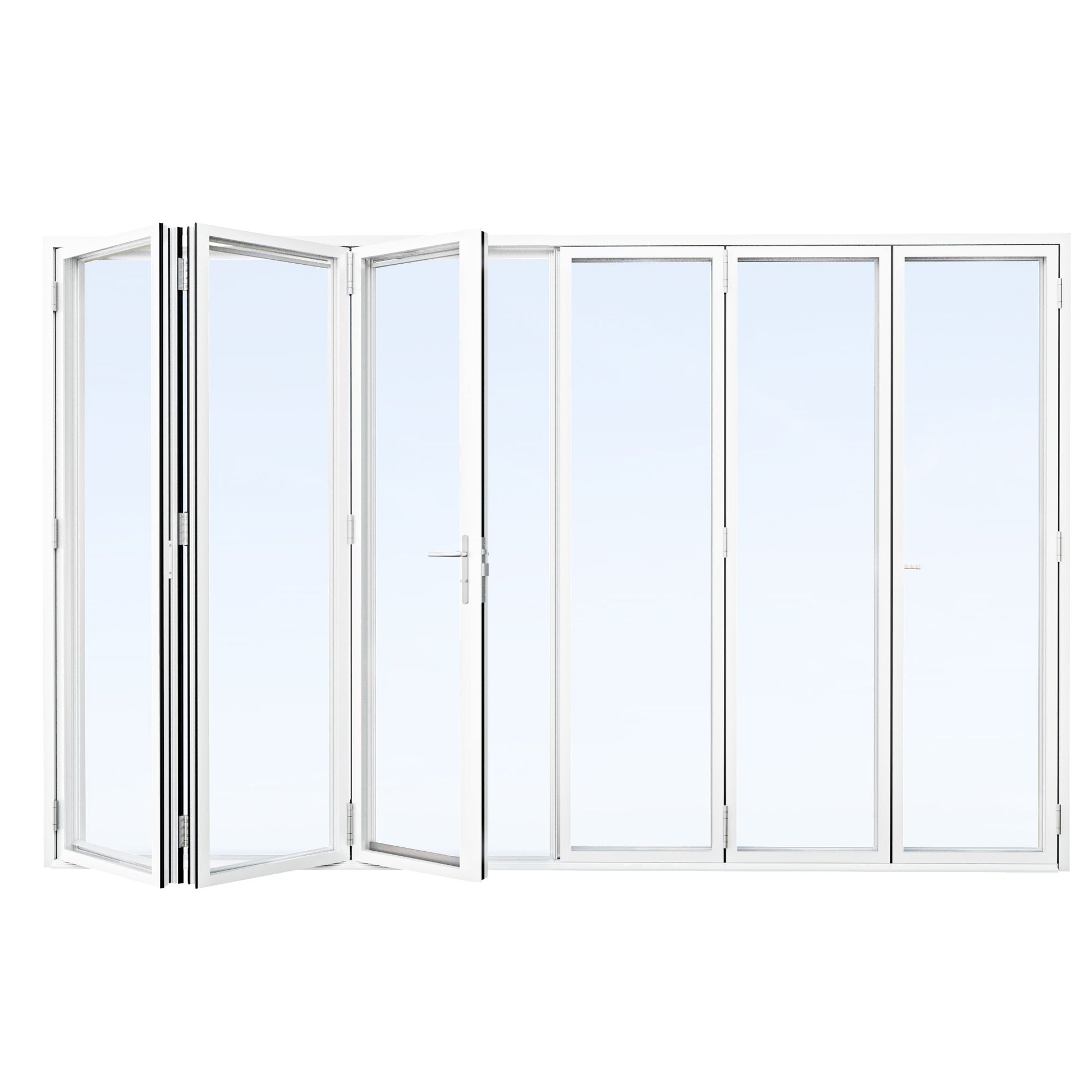JUJUBON 6 Panel Exterior Folding Patio Door