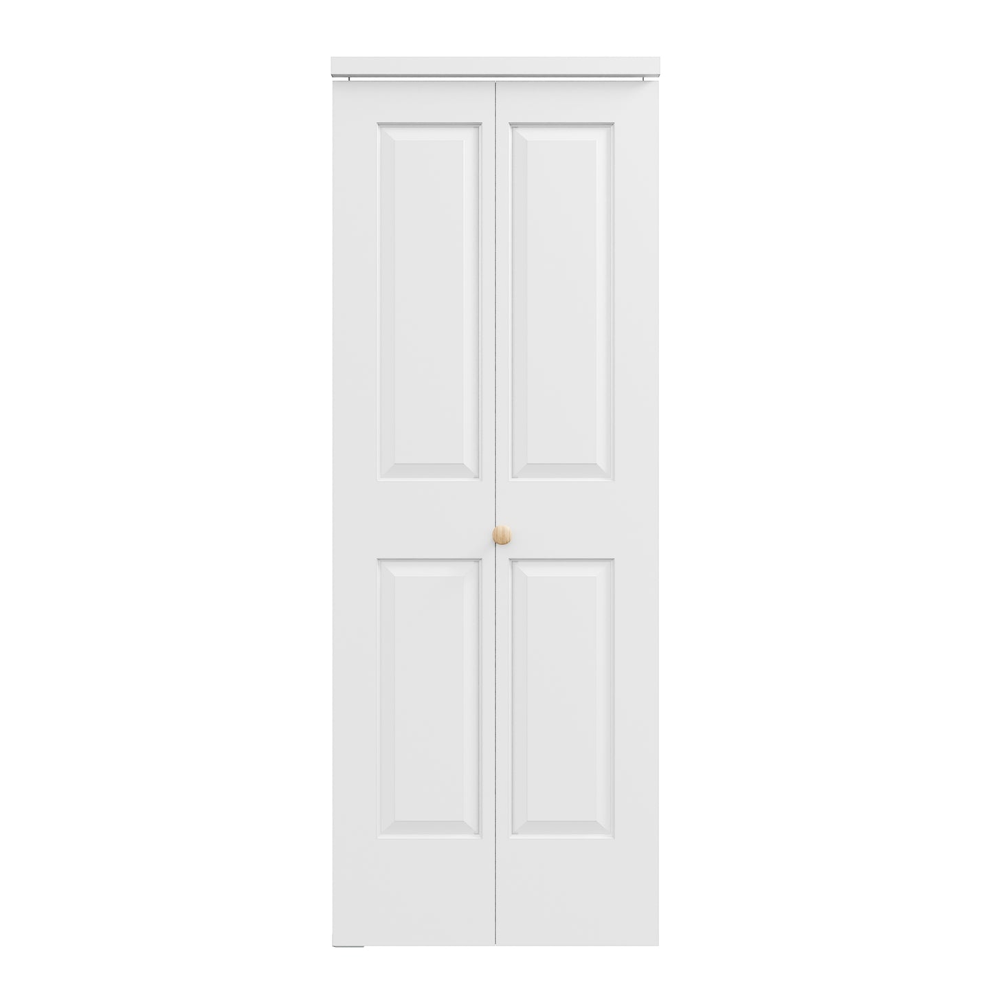 [Paintable] JUJUBON 4 Panel BiFold Doors, Hardware Kit Included, Interior Folding Door Pre-Drilled Holes Easy Assembly,White