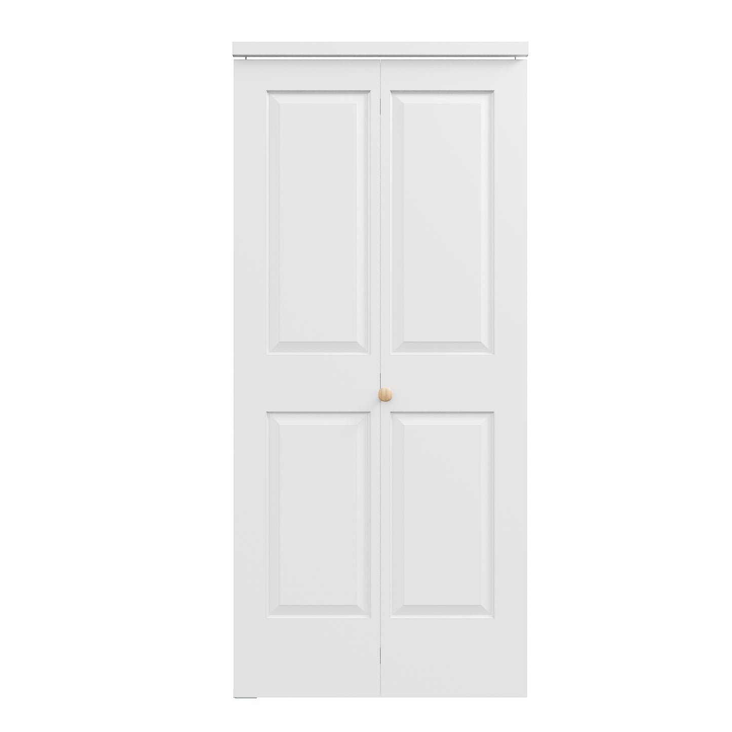 [Paintable] JUJUBON 4 Panel BiFold Doors, Hardware Kit Included, Interior Folding Door Pre-Drilled Holes Easy Assembly,White