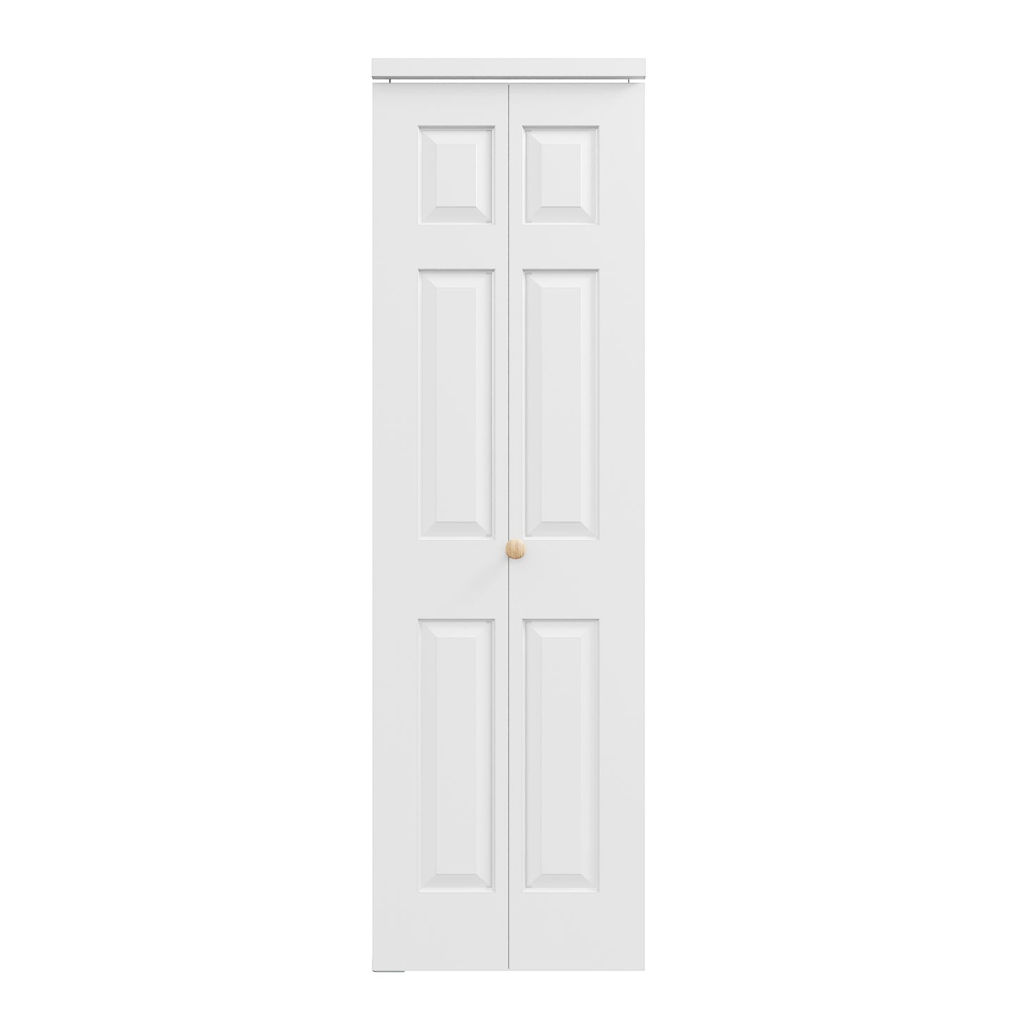 [Paintable] JUJUBON 6 Panel BiFold Doors, Hardware Kit Included, Interior Folding Door Pre-Drilled Holes Easy Assembly,White
