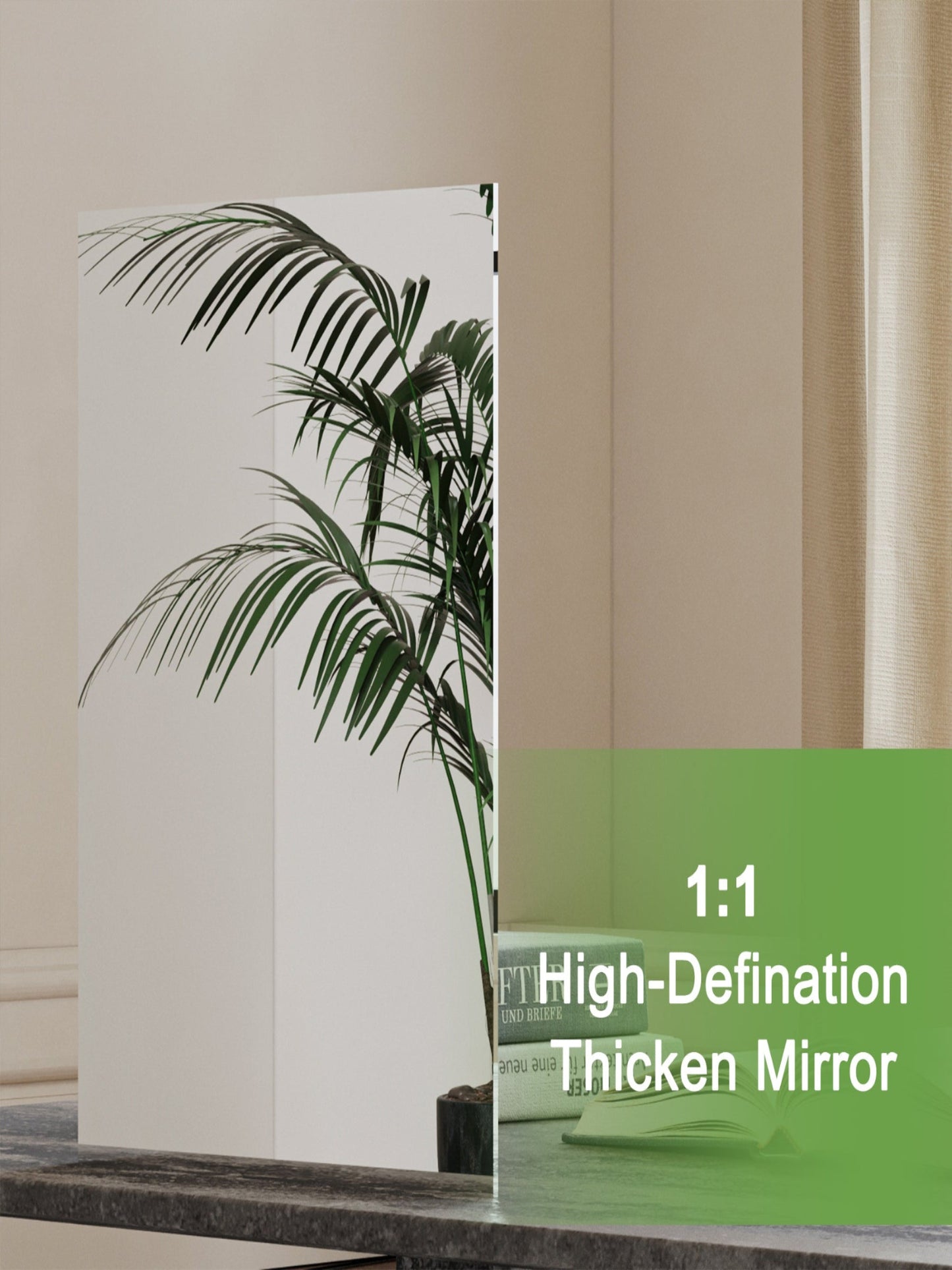 Jujubon 1-Lite One Side Mirror White Solid Core Finished Glass French Door Panels with Silver Ball Catch, with Ready-to-Assemble Jamb