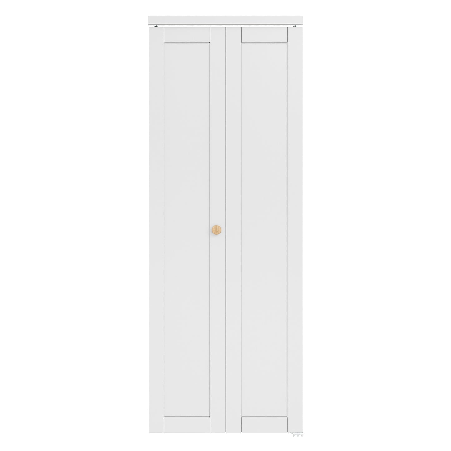 [Paintable] JUJUBON Bi-Fold Doors, Solid MDF Panel Closet Door Hardware Kit Included, Interior Folding Door Pre-Drilled Holes Easy Assembly