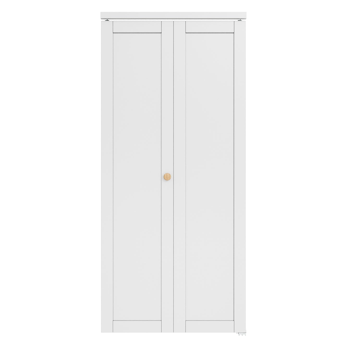 [Paintable] JUJUBON Bi-Fold Doors, Solid MDF Panel Closet Door Hardware Kit Included, Interior Folding Door Pre-Drilled Holes Easy Assembly