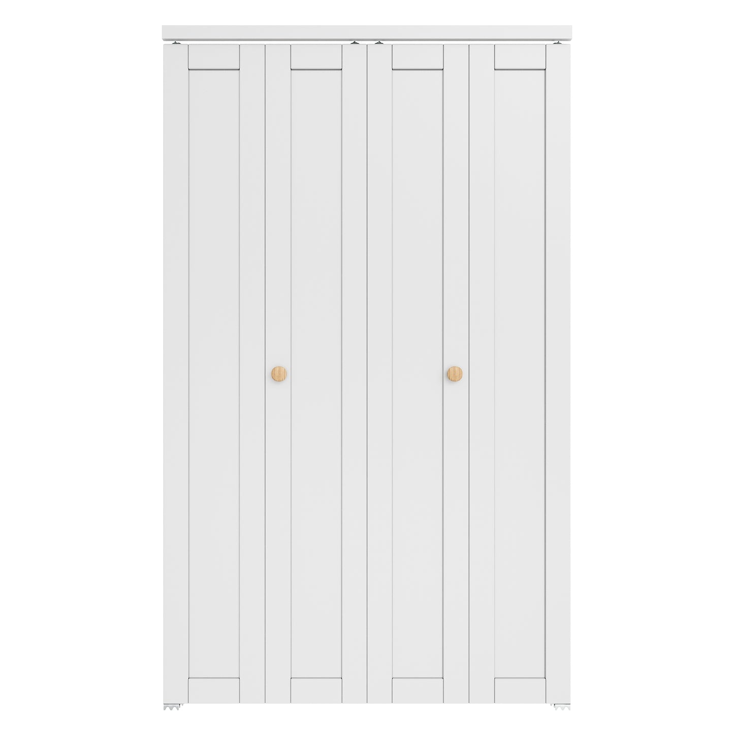 [Paintable] JUJUBON Bi-Fold Doors, Solid MDF Panel Closet Door Hardware Kit Included, Interior Folding Door Pre-Drilled Holes Easy Assembly