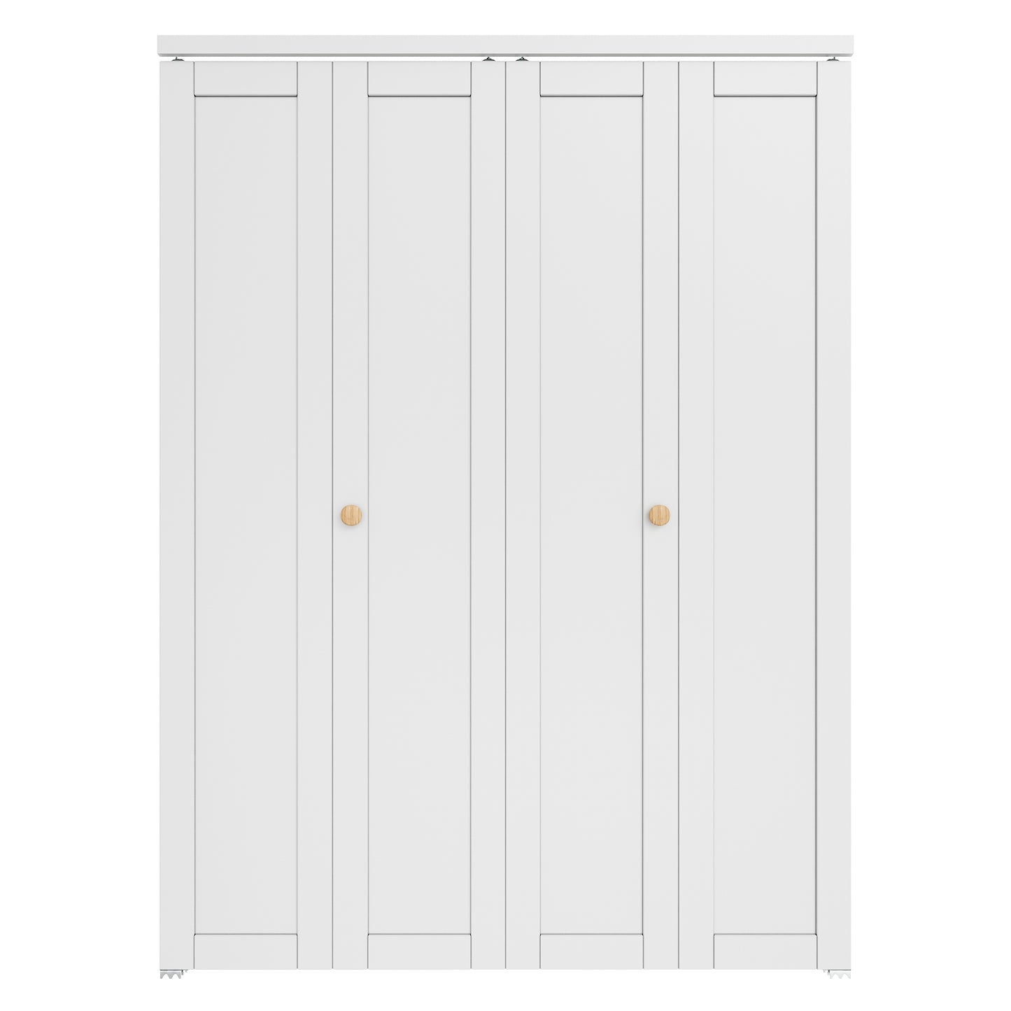 [Paintable] JUJUBON Bi-Fold Doors, Solid MDF Panel Closet Door Hardware Kit Included, Interior Folding Door Pre-Drilled Holes Easy Assembly