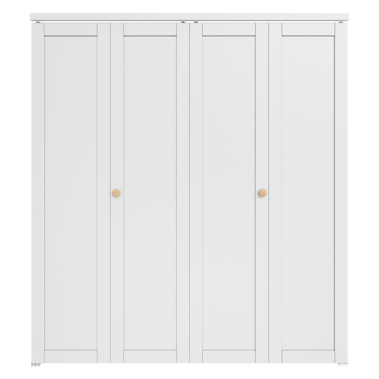 [Paintable] JUJUBON Bi-Fold Doors, Solid MDF Panel Closet Door Hardware Kit Included, Interior Folding Door Pre-Drilled Holes Easy Assembly