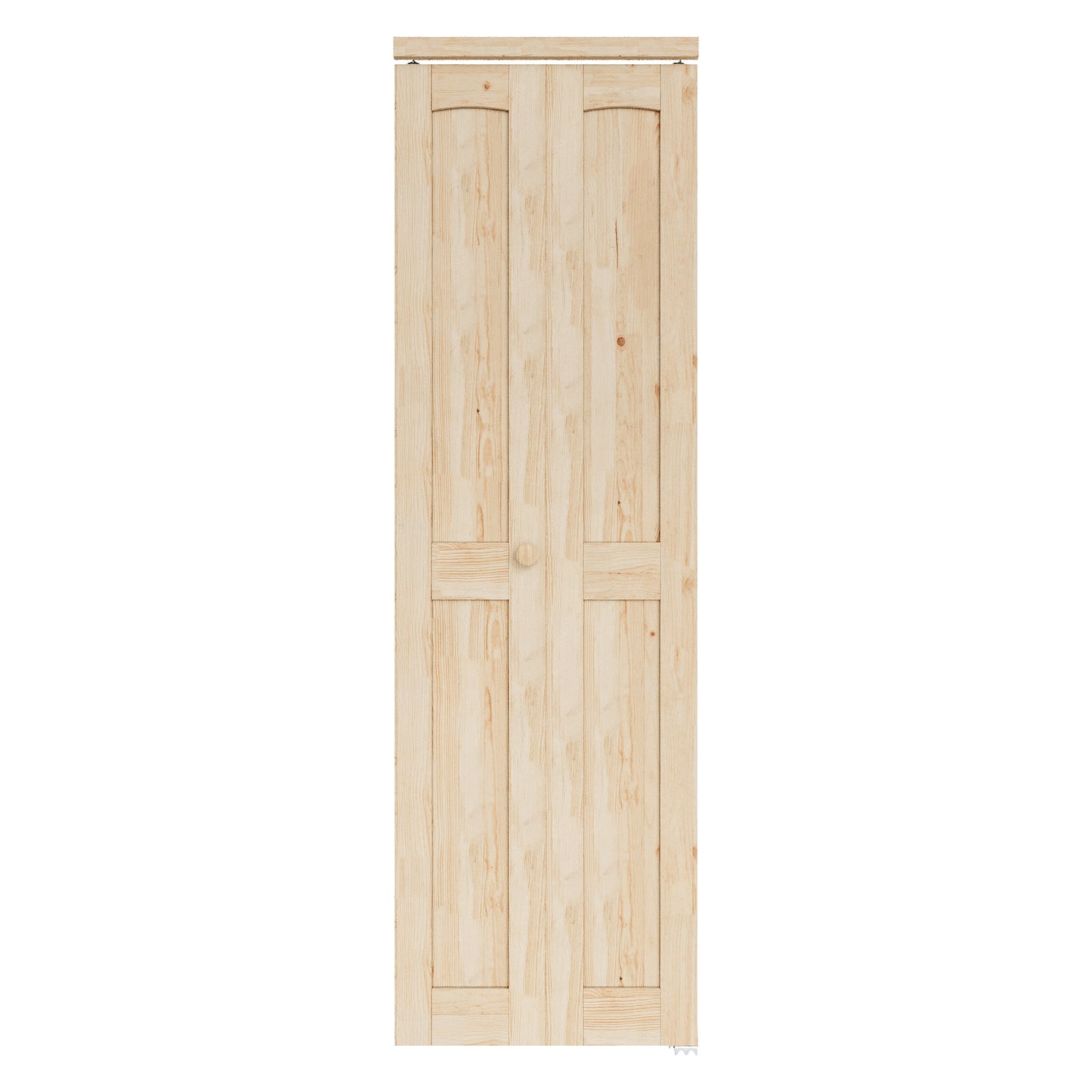 JUJUBON Solid Bifold Closet Door, Pine Wood Interior Door Slab with Bi-Fold Hardware, Folding Door Interior with Hardware, Fascia & Knob, Unfnished Smooth Surface