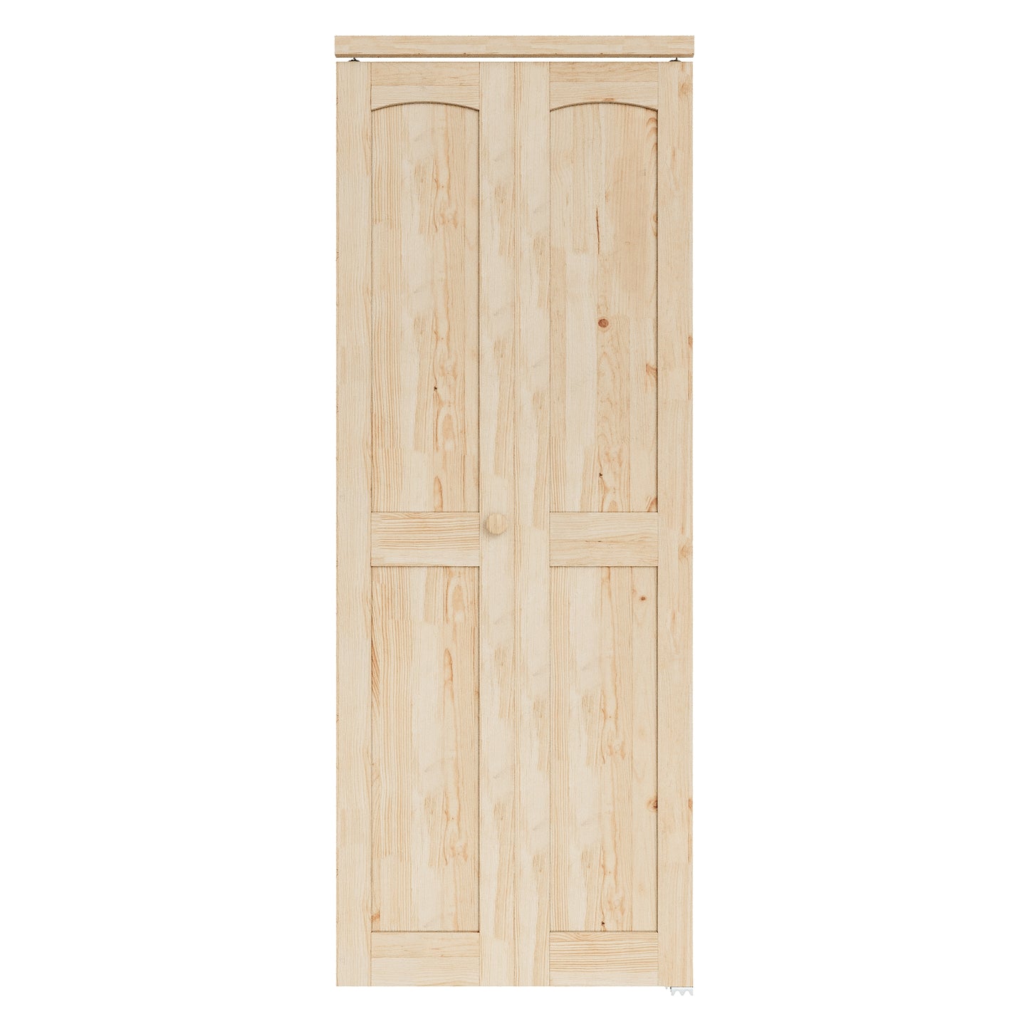 JUJUBON Solid Bifold Closet Door, Pine Wood Interior Door Slab with Bi-Fold Hardware, Folding Door Interior with Hardware, Fascia & Knob, Unfnished Smooth Surface