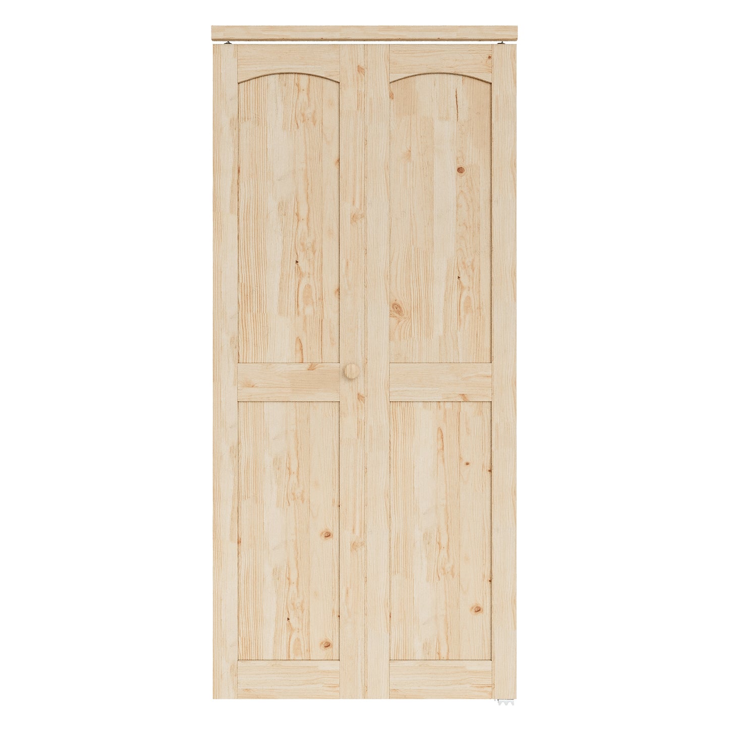 JUJUBON Solid Bifold Closet Door, Pine Wood Interior Door Slab with Bi-Fold Hardware, Folding Door Interior with Hardware, Fascia & Knob, Unfnished Smooth Surface