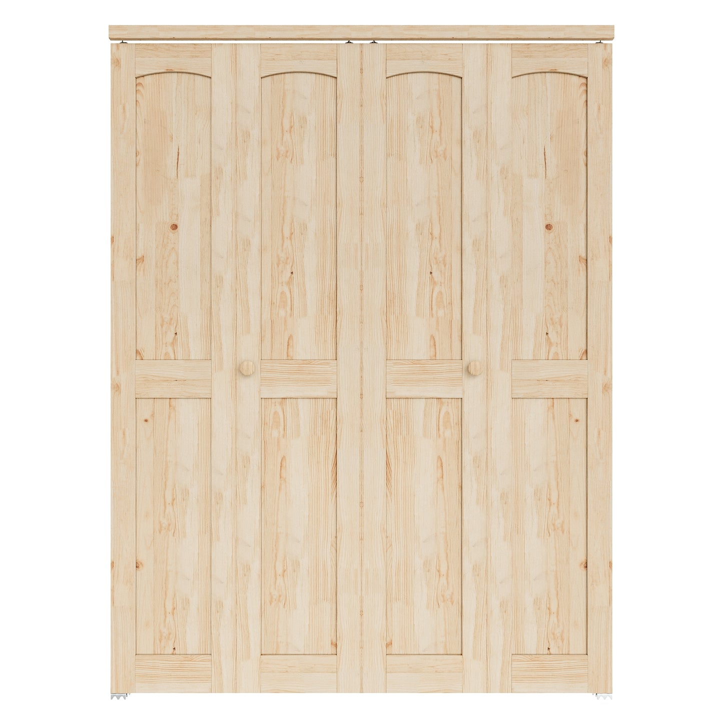 JUJUBON Solid Bifold Closet Door, Pine Wood Interior Door Slab with Bi-Fold Hardware, Folding Door Interior with Hardware, Fascia & Knob, Unfnished Smooth Surface